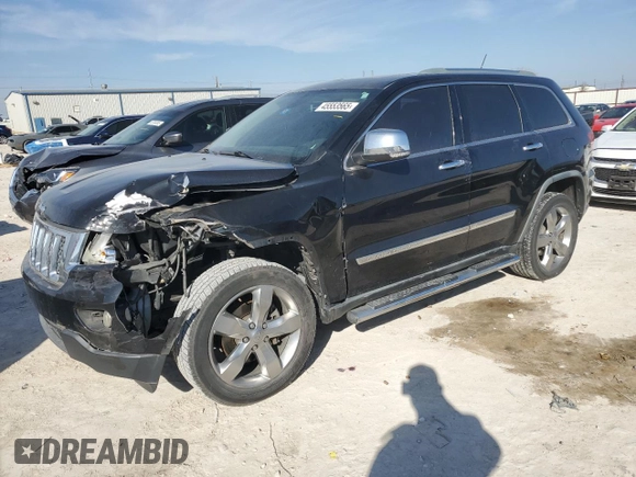 2012 Jeep Grand Cherokee Overland with VIN 1C4RJECT3CC125620, listed as a Copart auction lot 45553565 with 168,409 mi miles and Salvage Title. Bid and sale history available at carsss.com. Image 1.