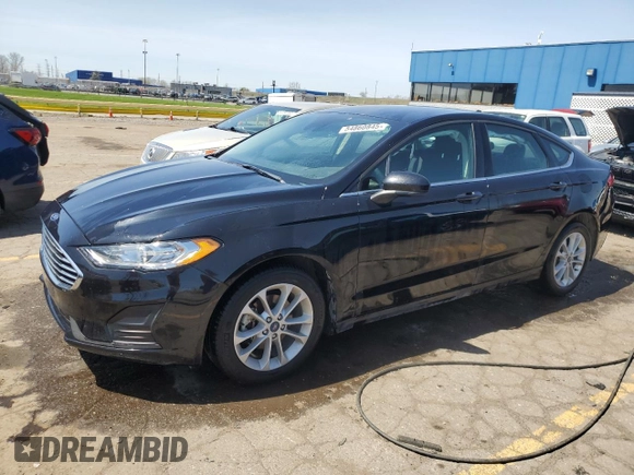 2020 Ford Fusion SE with VIN 3FA6P0HD9LR165245, listed as a Copart auction lot 54860845 with 33,319 mi miles and Non repairable. Bid and sale history available at DreamBid. Image 1.