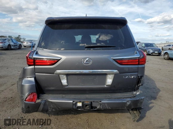 2017 Lexus LX with VIN JTJHY7AX9H4232274, listed as a Copart auction lot 75813464 with 51,256 mi miles and Salvage Title. Bid and sale history available at carsss.com. Image 6.