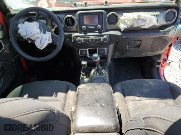 2018 Jeep Wrangler Unlimited Sport S with VIN 1C4HJXDG8JW132700, listed as a Copart auction lot 56064985 with Not provided miles and Salvage title. Bid and sale history available at DreamBid. Image 8.