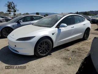 2025 Tesla Model 3 Long Range with VIN 5YJ3E1EAXSF914864, listed as a Copart auction lot 60901055 with 4,174 mi miles and Salvage title. Bid and sale history available at DreamBid. Image 1.