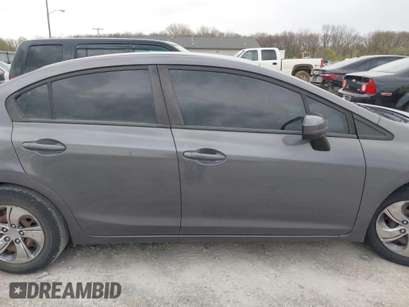 2014 Honda Civic Sedan LX with VIN 19XFB2F55EE029480, listed as a IAAI auction lot 42039784 with 138,734 mi miles. Bid and sale history available at carsss.com. Image 13.