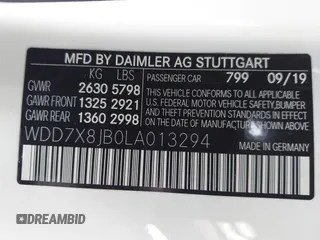 2020 Mercedes-Benz AMG GT with VIN WDD7X8JB0LA013294, listed as a IAAI auction lot 41818018 with 34,880 mi miles. Bid and sale history available at carsss.com. Image 9.