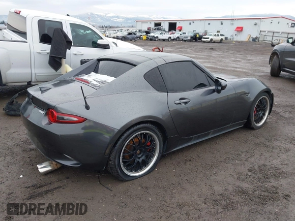 2017 Mazda MX-5 Miata RF Grand Touring with VIN JM1NDAM72H0101026, listed as a IAAI auction lot 41296441 with 79,286 mi miles. Bid and sale history available at carsss.com. Image 4.