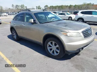 2004 Infiniti FX35 with VIN JNRAS08W14X200504, listed as a IAAI auction lot 41806876 with 136,353 mi miles. Bid and sale history available at carsss.com. Image 1.