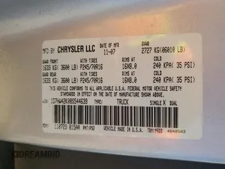 2008 Dodge Dakota SLT with VIN 1D7HW42K08S544639, listed as a Copart auction lot 50116885 with 109,824 mi miles and Salvage Title. Bid and sale history available at carsss.com. Image 12.