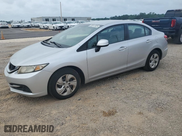 2013 Honda Civic LX z VIN 19XFB2F53DE086680, wystawiony jako Copart lot #58041925 z przebiegiem 112 338 mil mil oraz Szkoda całkowita • Salvage title. Historia ofert i sprzedaży dostępna na DreamBid. Obrazek 1.