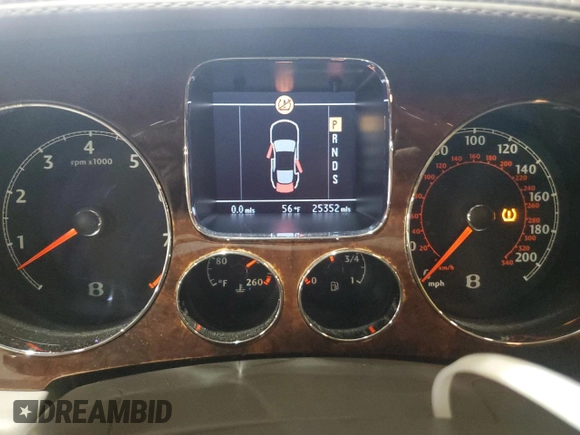 2006 Bentley Flying Spur with VIN SCBBR53W06C034462, listed as a Copart auction lot 46793785 with 25,352 mi miles and Salvage Title. Bid and sale history available at DreamBid. Image 9.