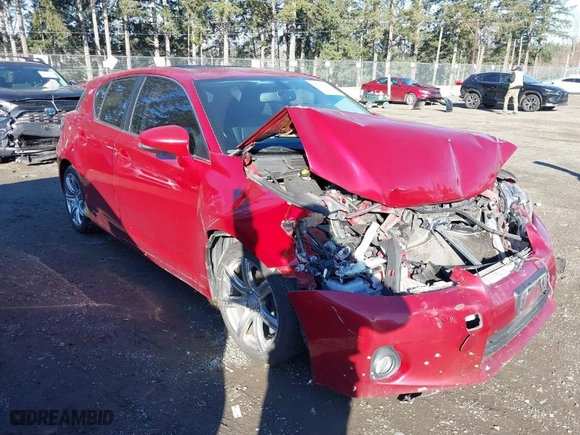 2011 Lexus CT 200h with VIN JTHKD5BH1B2008322, listed as a IAAI auction lot 41681509 with 132,537 mi miles. Bid and sale history available at carsss.com. Image 1.