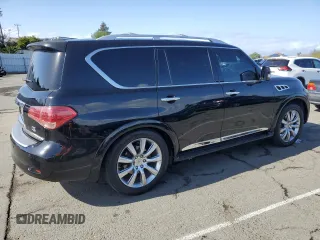 2011 Infiniti QX56 7-passenger with VIN JN8AZ2NE7B9005600, listed as a Copart auction lot 50741225 with 202,960 mi miles and Salvage Title. Bid and sale history available at carsss.com. Image 3.