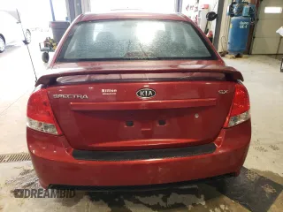 2008 Kia Spectra EX with VIN KNAFE121985020976, listed as a Copart auction lot 52587494 with 82,375 mi miles and Salvage Title. Bid and sale history available at carsss.com. Image 6.