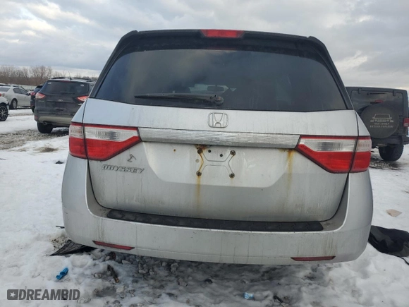 2011 Honda Odyssey EX-L with VIN 5FNRL5H63BB043885, listed as a Copart auction lot 42780445 with 0 mi miles and Salvage Title. Bid and sale history available at carsss.com. Image 6.