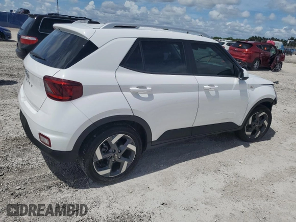 2024 Hyundai Venue SEL with VIN KMHRC8A37RU286811, listed as a Copart auction lot 60373265 with 23,337 mi miles and Non repairable. Bid and sale history available at DreamBid. Image 3.