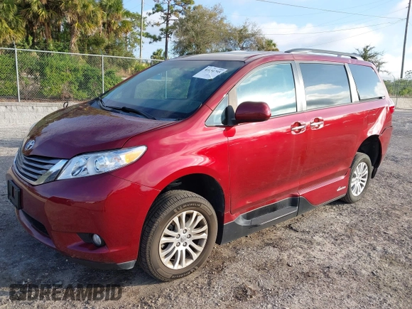 2016 Toyota Sienna XLE with VIN 5TDYK3DC8GS701072, listed as a IAAI auction lot 41154795 with 52,600 mi miles and . Bid and sale history available at DreamBid. Image 17.