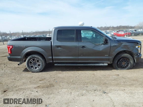 2017 Ford F-150 XL with VIN 1FTEW1EP5HFC13843, listed as a IAAI auction lot 41846415 with 125,277 mi miles. Bid and sale history available at carsss.com. Image 14.