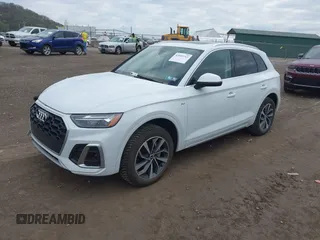 2022 Audi Q5 S line Premium Plus with VIN WA1EAAFY2N2014414, listed as a IAAI auction lot 42069743 with 44,654 mi miles and . Bid and sale history available at DreamBid. Image 18.