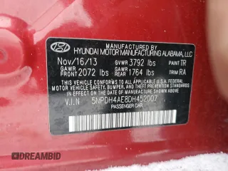2013 Hyundai Elantra GLS with VIN 5NPDH4AE8DH452007, listed as a Copart auction lot 45407685 with 160,345 mi miles and Clean title. Bid and sale history available at DreamBid. Image 12.
