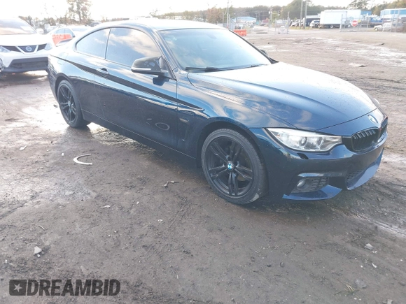 2014 BMW 4 Series 428i xDrive z VIN WBA3N9C55EF722107, wystawiony jako IAAI lot #40860541 z przebiegiem 95 666 mil mil oraz . Historia ofert i sprzedaży dostępna na DreamBid. Obrazek 1.