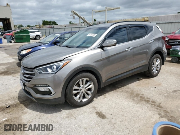 2017 Hyundai Santa Fe 2.0T with VIN 5XYZUDLA9HG437458, listed as a Copart auction lot 57751415 with 117,469 mi miles and Salvage title. Bid and sale history available at DreamBid. Image 1.