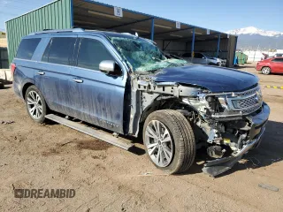 2020 Ford Expedition Platinum with VIN 1FMJU1MT2LEA15718, listed as a Copart auction lot 52897235 with Not provided miles and Salvage title. Bid and sale history available at DreamBid. Image 4.