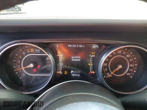 2022 Jeep Wrangler Unlimited Sahara Altitude with VIN 1C4HJXEG2NW260905, listed as a Copart auction lot 86986584 with 7,219 mi miles and Non Repairable. Bid and sale history available at DreamBid. Image 9.