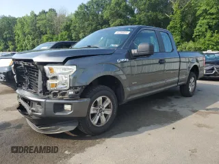 2015 Ford F-150 XL with VIN 1FTEX1CG0FFC37674, listed as a Copart auction lot 62268035 with 149,842 mi miles and Salvage title. Bid and sale history available at DreamBid. Image 1.