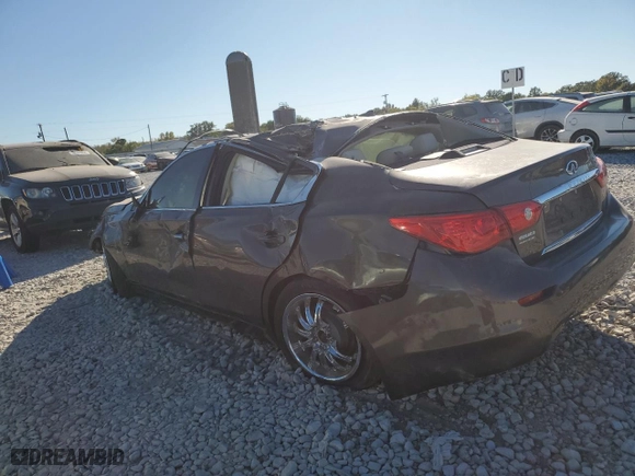 2017 Infiniti Q50 3.0t Premium with VIN JN1EV7AP4HM736216, listed as a Copart auction lot 76687534 with 0 mi miles and Salvage Title. Bid and sale history available at carsss.com. Image 2.