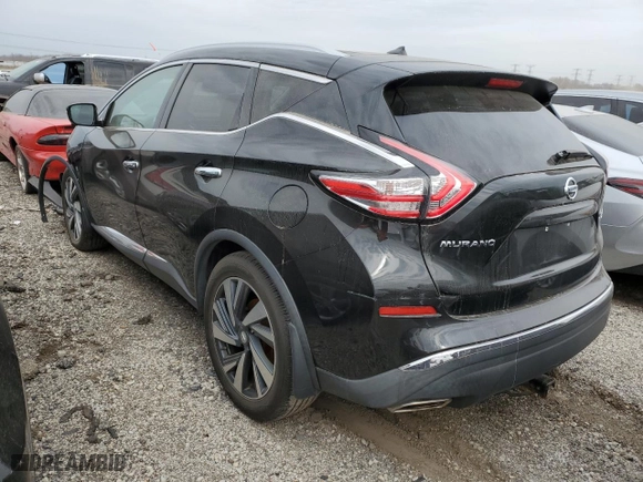 2015 Nissan Murano Platinum with VIN 5N1AZ2MHXFN276408, listed as a Copart auction lot 53737995 with 89,743 mi miles and Salvage Title. Bid and sale history available at carsss.com. Image 2.