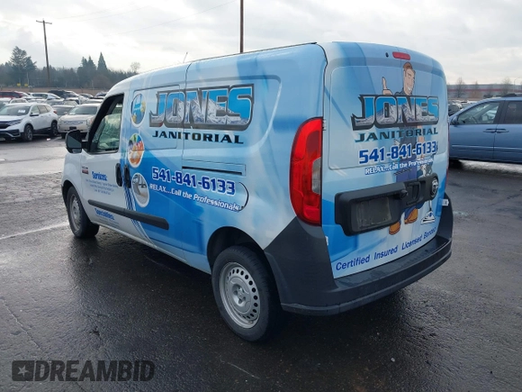 2021 Ram ProMaster City Cargo Tradesman with VIN ZFBHRFAB2M6T43801, listed as a IAAI auction lot 41312105 with 44,022 mi miles and . Bid and sale history available at DreamBid. Image 3.