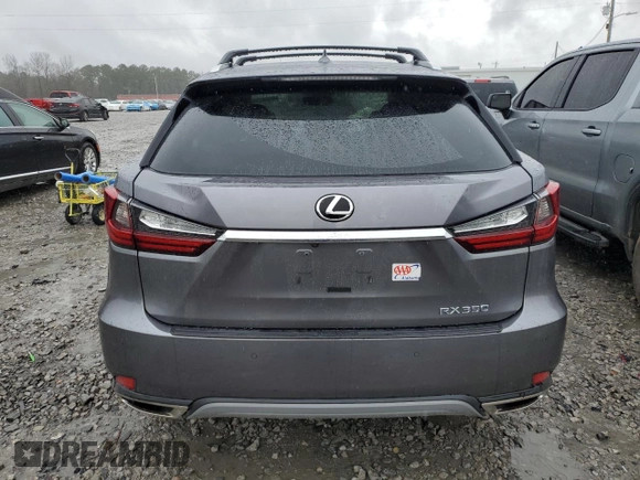 2022 Lexus RX with VIN 2T2HZMDAXNC343166, listed as a Copart auction lot 48301185 with 27,160 mi miles and Salvage Title. Bid and sale history available at carsss.com. Image 6.