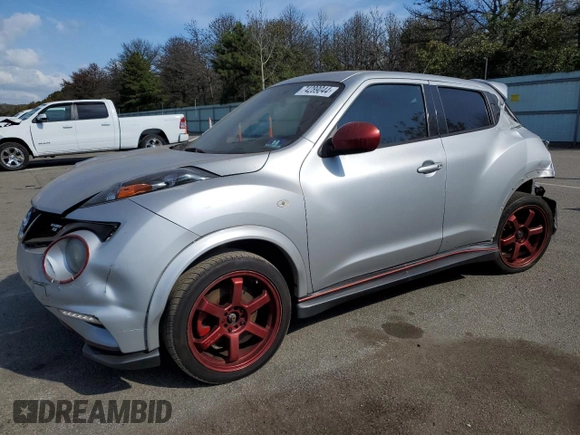 2014 Nissan Juke NISMO RS with VIN JN8DF5MV1ET150180, listed as a Copart auction lot 74289044 with 142,268 mi miles and Salvage Title. Bid and sale history available at carsss.com. Image 1.