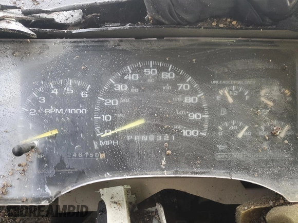 1999 Chevrolet Suburban with VIN 3GNEC16R6XG273420, listed as a Copart auction lot 48165625 with 246,150 mi miles and Salvage Title. Bid and sale history available at carsss.com. Image 9.