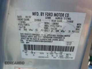 2008 Ford Escape Hybrid with VIN 1FMCU49HX8KB65857, listed as a Copart auction lot 51710705 with 229,718 mi miles and Salvage title. Bid and sale history available at DreamBid. Image 13.