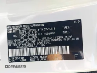 2025 Lexus NX 250 Premium z VIN JTJGDCAZ6S5024713, wystawiony jako IAAI lot #42020261 z przebiegiem 5833 mil mil oraz . Historia ofert i sprzedaży dostępna na DreamBid. Obrazek 9.