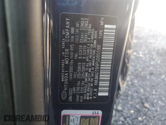 2023 Genesis GV70 2.5T с VIN KMUMADTB9PU085598, выставлен на аукционе Copart как лот 61375605 с пробегом 47 219 миль миль и Списание • Salvage title. История ставок и продаж доступна на DreamBid. Изображение 14.