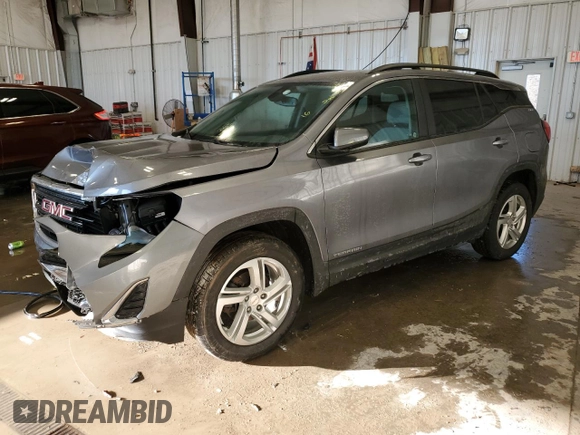 2021 GMC Terrain SLE with VIN 3GKALTEV7ML341748, listed as a Copart auction lot 89196355 with 41,618 mi miles and Salvage Title. Bid and sale history available at carsss.com. Image 1.