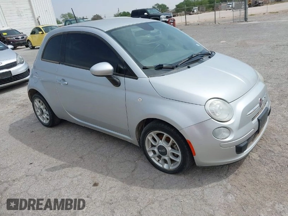 2014 FIAT 500 Pop with VIN 3C3CFFARXET205433, listed as a IAAI auction lot 41999695 with 106,320 mi miles. Bid and sale history available at carsss.com. Image 1.