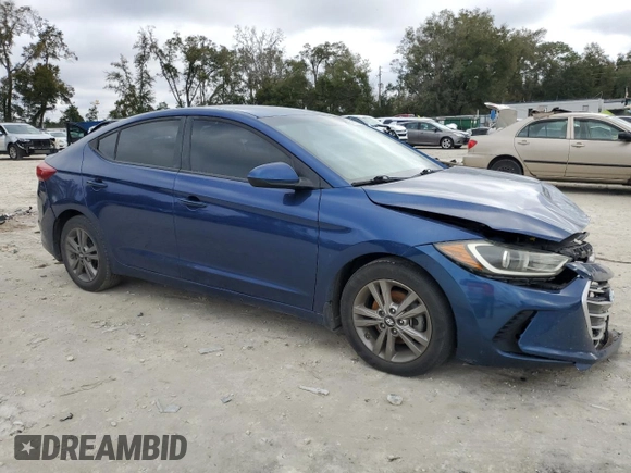 2017 Hyundai Elantra SE with VIN 5NPD84LF8HH105434, listed as a Copart auction lot 89069285 with 124,999 mi miles and Salvage Title. Bid and sale history available at DreamBid. Image 4.