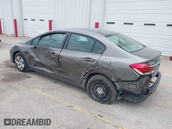 2013 Honda Civic LX with VIN 19XFB2F50DE066189, listed as a IAAI auction lot 41967791 with 75,900 mi miles and . Bid and sale history available at DreamBid. Image 3.