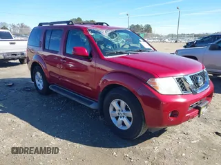 2008 Nissan Pathfinder S with VIN 5N1AR18U98C643086, listed as a IAAI auction lot 41282206 with 134,388 mi miles. Bid and sale history available at carsss.com. Image 1.