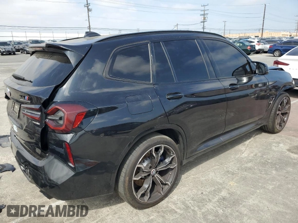 2022 BMW X3 M with VIN 5YM13EC00N9N39913, listed as a Copart auction lot 53989784 with 0 mi miles and Salvage Title. Bid and sale history available at carsss.com. Image 3.