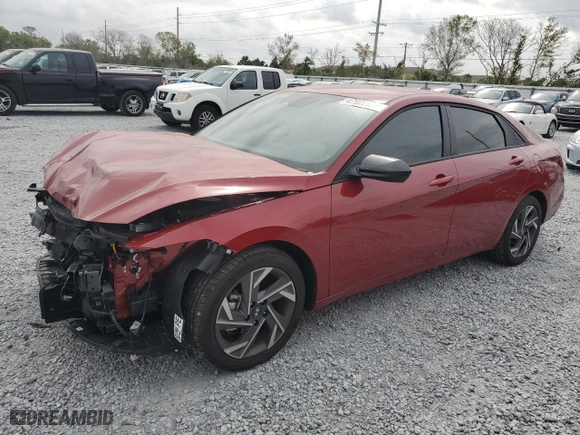 2025 Hyundai Elantra SEL Sport with VIN KMHLM4DG5SU896982, listed as a Copart auction lot 47922925 with 2,027 mi miles and Salvage Title. Bid and sale history available at carsss.com. Image 1.