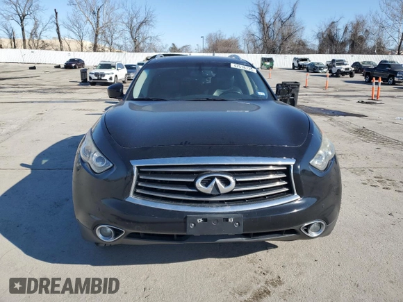 2014 Infiniti QX70 with VIN JN8CS1MU7EM450274, listed as a Copart auction lot 42516735 with 173,483 mi miles and Salvage Title. Bid and sale history available at DreamBid. Image 5.