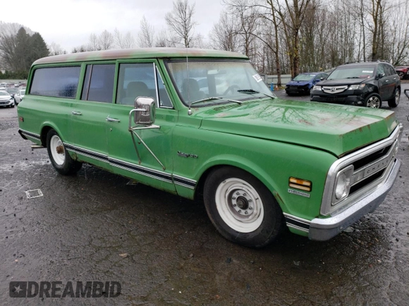 1971 Chevrolet Suburban z VIN CE261Z640706, wystawiony jako Copart lot #87385634 z przebiegiem 818 477 mil mil oraz Czysty tytuł • Clean title. Historia ofert i sprzedaży dostępna na DreamBid. Obrazek 4.