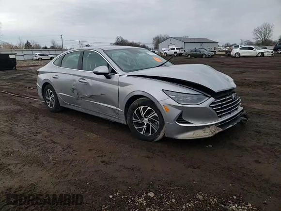 2023 Hyundai Sonata Hybrid Blue with VIN KMHL24JJ6PA080362, listed as a Copart auction lot 47730355 with 17,127 mi miles and Salvage Title. Bid and sale history available at carsss.com. Image 10.