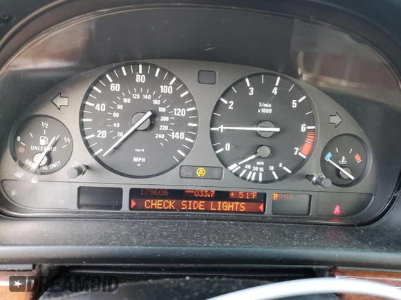 2003 BMW 5 Series 530iA with VIN WBADT63473CK35473, listed as a Copart auction lot 52239905 with 179,606 mi miles and Salvage Title. Bid and sale history available at carsss.com. Image 9.