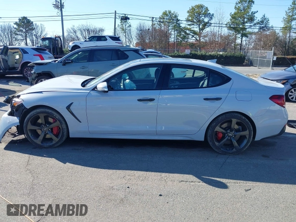 2020 Genesis G70 3.3T with VIN KMTG34LE6LU047066, listed as a IAAI auction lot 41488910 with 29,031 mi miles. Bid and sale history available at carsss.com. Image 14.