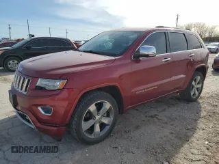 2014 Jeep Grand Cherokee Overland with VIN 1C4RJFCG5EC233281, listed as a Copart auction lot 49722405 with 153,156 mi miles and Salvage Title. Bid and sale history available at DreamBid. Image 1.
