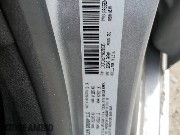 2015 Chrysler 200 Limited with VIN 1C3CCCAB7FN628935, listed as a Copart auction lot 44926184 with 73,546 mi miles and Salvage Title. Bid and sale history available at DreamBid. Image 12.