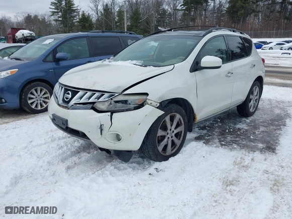 2010 Nissan Murano SL with VIN JN8AZ1MW1AW124571, listed as a IAAI auction lot 41542610 with 167,494 mi miles. Bid and sale history available at carsss.com. Image 2.